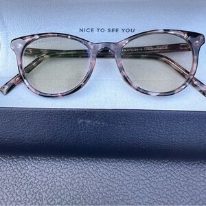 Warby Parker Virginia Lavender Pearl Tortoise Narrow Glasses